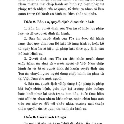 Luật thi hành án hình sự năm 2019 - bản in 2024
