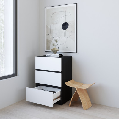 HAPPY FURNITURE , Tủ lưu trữ 3 ngăn kéo - KALA, THK_292 , 55cm x 40cm x 80cm DxRxC