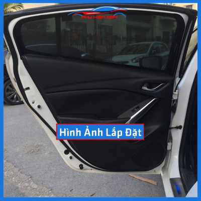 Bộ 4 rèm chắn nắng nam châm Mazda 6 2017-2018-2019 khung cố định chống tia UV
