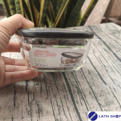 Hộp Thủy Tinh Hình Vuông Lock&Lock Nắp Thủy Tinh Giao Màu Ngẫu Nhiên - 300ml