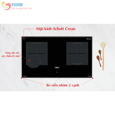 Bếp từ đôi Chefs EH-DIH666 - Hàng chính hãng