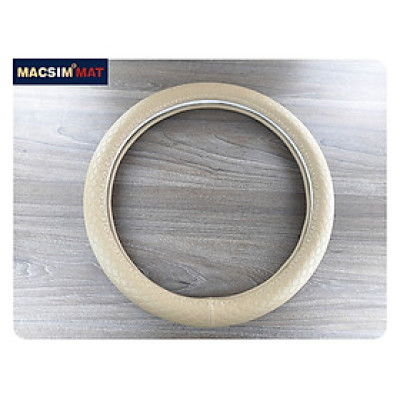 Bọc vô lăng cao cấp Macsim mã L612 mới chất liệu da thật - Khâu tay 100% size M màu be