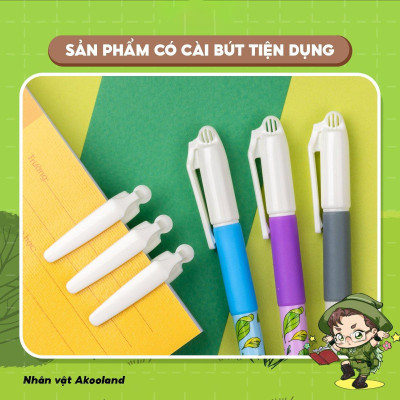 Bút Gel 0.5 mm - Nhân Vật Akooland Tahi - Thiên Long Gel-012/AK - Mực Tím