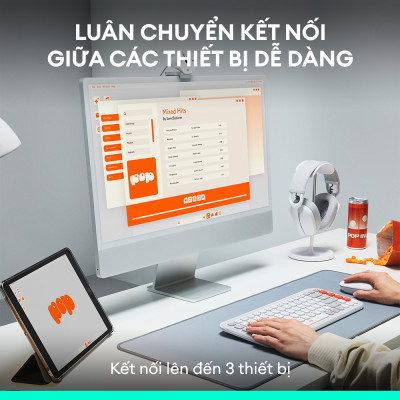 Bàn phím Bluetooth không dây Logitech POP ICON KEYS - Hàng Chính Hãng
