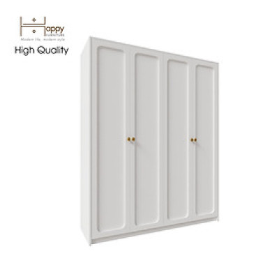 [Happy Home Furniture] ELEGANT, Tủ quần áo 4 cửa mở 1m6x2m, 160cm x 54cm x 200cm ( DxRxC), TCM_084