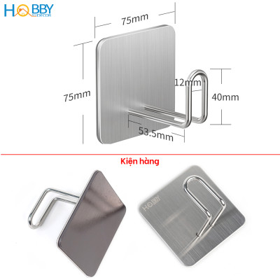 Combo 2 móc treo đồ bếp có nam châm hít inox 304 Hobby Home Decor MTDN