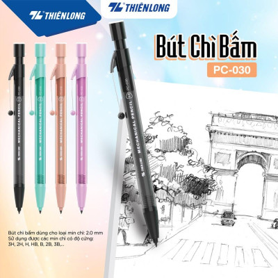 Bút chì bấm Thiên Long PC-030 - Màu thân ngẫu nhiên
