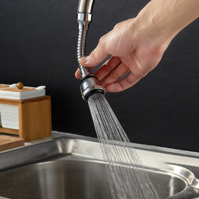 Vòi nước inox xoay 360 siêu tiện dụng nối dài (vòi dài)