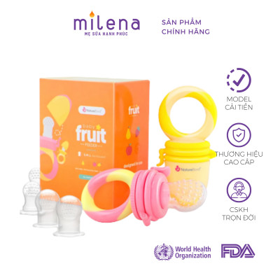 Túi Nhai Ăn Dặm Kích Thích Ngon Miệng Chính Hãng NatureBond Dựa Trên Nghiên Cứu FDA Hoa Kỳ Chống Hóc 6 Núm (3 Sizes)