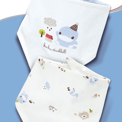 YẾM TAM GIÁC CHO BÉ BẰNG VẢI ( NÚT BẤM ) KUKU - KU2239 ( SET 2 CÁI )