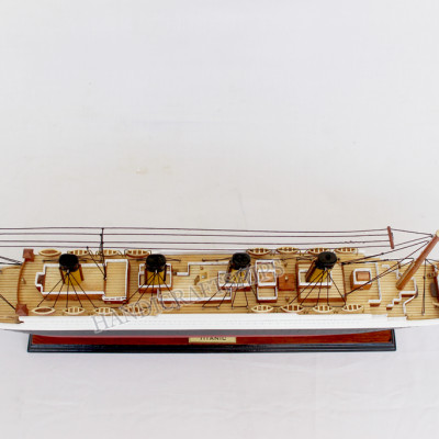 Mô hình thuyền gỗ trang trí Titanic cao cấp 60cm có điện