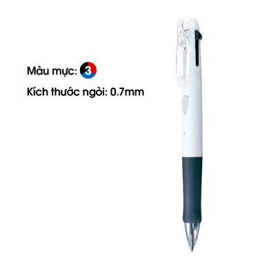 Viết 3 Ngòi Clip-on 0.7mm Zebra - Nhật Bản 