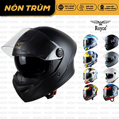 Mũ bảo hiểm fullface Royce Xh04 có 2 kính đi xe máy phượt dành cho nam nữ chính hãng