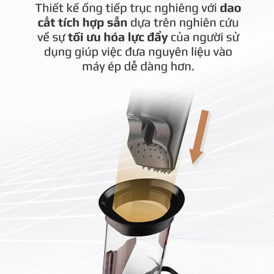 Máy Ép Chậm Olivo SJ200 Thương Hiệu Mỹ Vỏ Hợp Kim Trái Cây Ép Kiệt 96% Dung Tích 0.5 Lít Công Suất 200 W - Hàng Chính Hãng