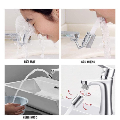 Vòi Nước Bồn Rửa Chén, Vòi Nước Xoay 720 Độ, Vòi Nước Tăng Áp Bồn Rửa Bát