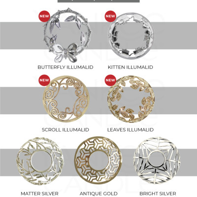 Chụp nến trang trí Yankee Candle - Matte Silver