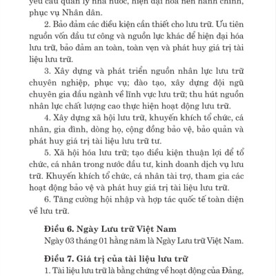 Luật lưu trữ năm 2024 - bản in 2024