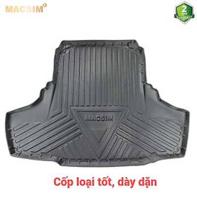 Thảm lót cốp xe ô tô (qd) Lexus GS 2012-2018 chất liệu TPV thương hiệu Macsim màu đen