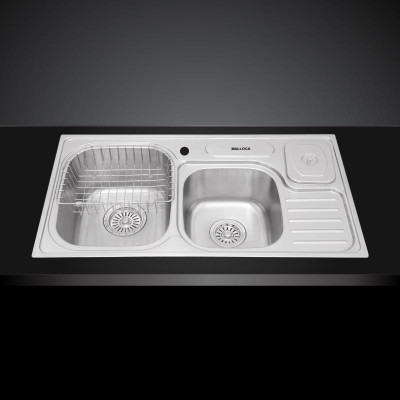 Chậu Rửa Chén Malloca MS 1024 - Inox 304 - Ngang 87,5cm - Hàng Chính Hãng