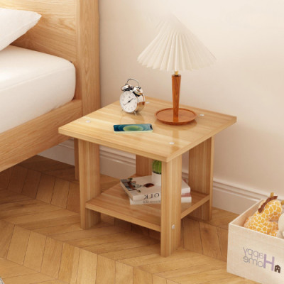 Tủ Tab Đầu Giường 2 Tầng Để Đồ, Đèn Ngủ Kệ Decor Bằng Gỗ MDF Trang Trí Phòng Ngủ, Phòng Khách