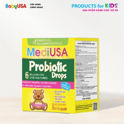 MediUSA Probiotic Drops - Thực Phẩm Chức Năng - Bổ sung lợi khuẩn cho trẻ - Hàng chính hãng