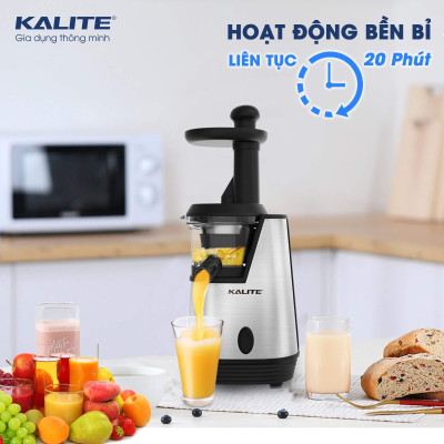 Máy Ép Chậm Kalite KSJ4413 Công Nghệ Châu Âu Dung Tích 350 ML Công Suất 20 0W - Hàng Chính Hãng
