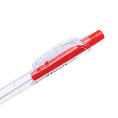 Bút Bi Bấm I-5 0.5 mm - Radius - Mực Đỏ