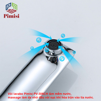 Vòi Chậu Lavabo Pimisi PV-306CH Thân Cao 30cm | Chính Hãng