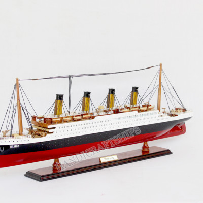 Mô hình thuyền gỗ trang trí Titanic cao cấp 60cm có điện