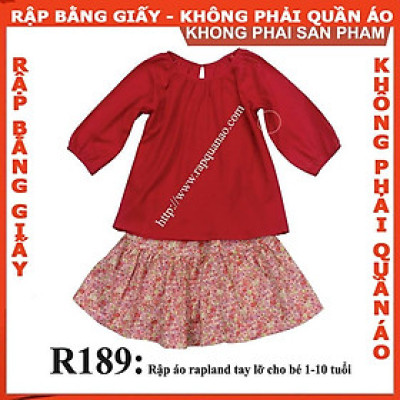 Rập giấy A0 mã R189 - rập áo bé (BẢN VẼ)