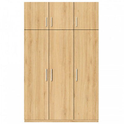 Tủ quần áo gỗ MDF Tundo 4 cánh 3 ngăn đứng màu nâu đậm 180 x 55 x 260cm