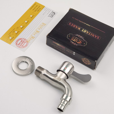 Vòi hồ - vòi máy giặt Inox SUS 304 Eurolife EL-121 (Trắng vàng)