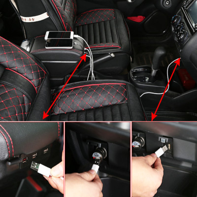 Bộ Hộp Tỳ Tay Ô Tô Cao Cấp Dành Cho Kia Rio Tích Hợp 7 cổng USB - Mã sản phẩm DUSB-KIRO
