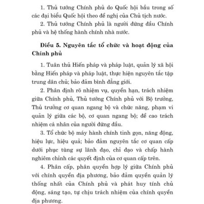 Luật tổ chức chính phủ năm 2015 (sửa đổi, bổ sung năm 2019, 2023) bản in 2024