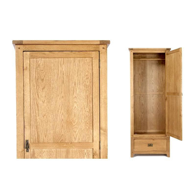 Tủ Quần Áo Rustic 1 Cánh Gỗ Sồi IBIE (75 x 57 x 195 cm)
