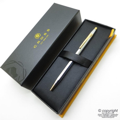 Bút Ký Doanh Nhân Cao Cấp CROSS Classic Century Medalist Mạ Chrome Bóng Họa Tiết Vàng 23KT