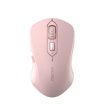 Chuột không dây DAREU LM115G Black - Pink - Hàng Chính Hãng