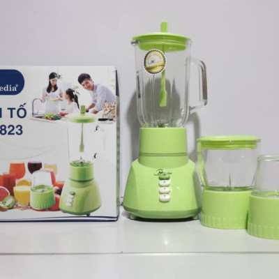 Máy Xay Sinh Tố 3 Cối Thủy Tinh NK Media MD-823 - Hàng Chính Hãng