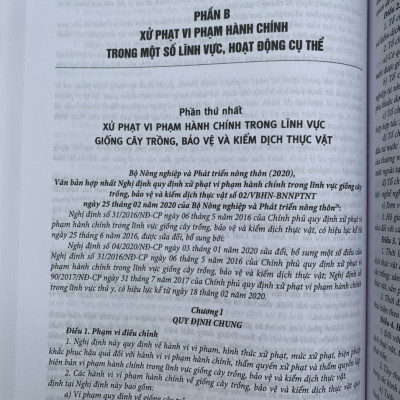 Chỉ dẫn tra cứu và áp dụng pháp luật về xử lý vi phạm hành chính  (được sửa đổi, bổ sung năm 2020) - Quyển 1 và Quyển 2