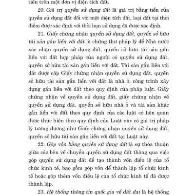 Luật đất đai ( sửa đổi, bổ sung năm 2024) - bản in 2024