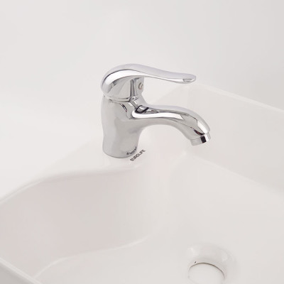 Vòi lavabo lạnh Eurolife EL-117 (Trắng bạc)