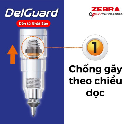 Viết Chì bấm không gãy Zebra Delguard Light 0.5mm 