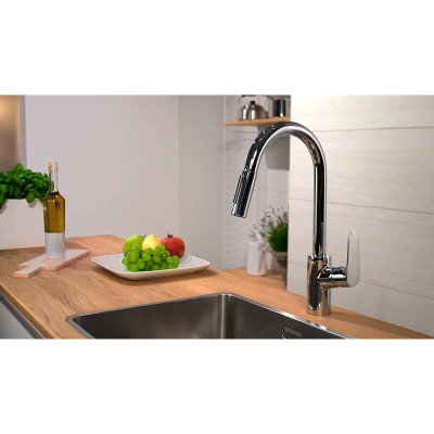 Vòi chậu bếp nóng lạnh hansgrohe 240 2jet 31815000