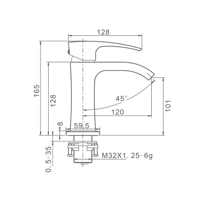 VÒI LAVABO NGA CAO CẤP GAPPO G1007-1