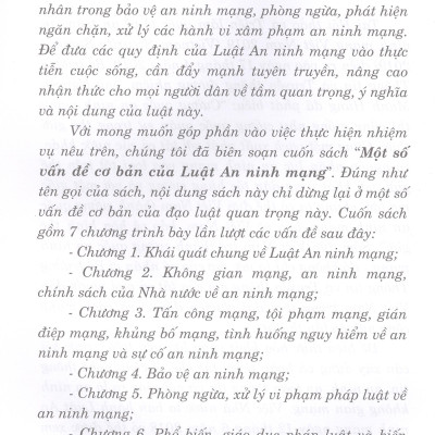 Một Số Vấn Đề Cơ Bản Của Luật An Ninh Mạng