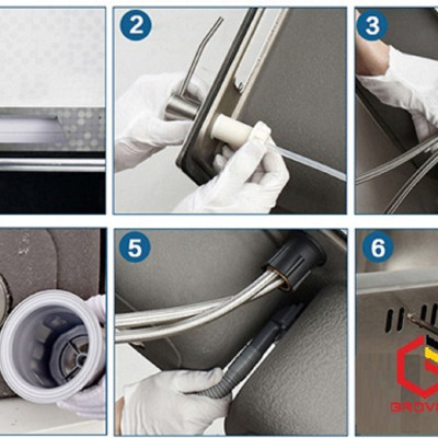 CHẬU RỬA BÁT, CHÉN INOX 2 HỐ CÂN GRBC8245L
