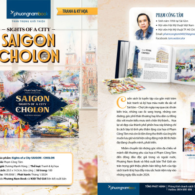 SIGHTS OF A CITY SAIGON - CHOLON - Họa sĩ Phạm Công Tâm - (Sách Tranh & Ký Họa, Ấn Bản Tiếng Anh, bìa cứng)