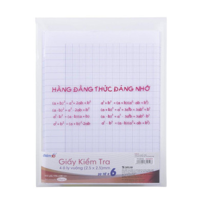 Giấy kiểm tra Điểm 10 TP-GKT02 4 ô ly vuông