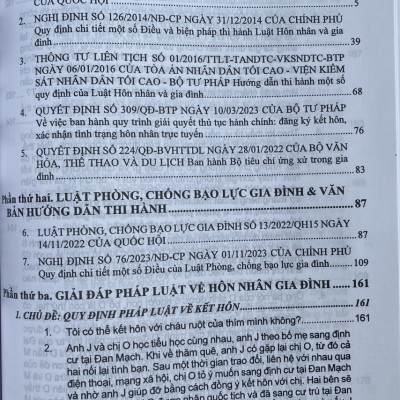 Luật Hôn nhân và gia đình - Luật phòng, chống bạo lực gia đình và 166 tình huống giải đáp pháp luật về hôn nhân gia đình 