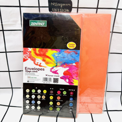 Xấp 10 Cái Bao Thư 12*22 Zentino Màu Sắc Đa Dạng